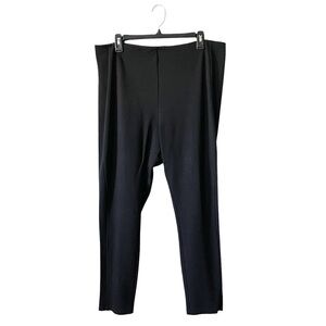 Molly & Isadora Leggings Women's Sz 2X Black PullOn Skinny Stretch Tummy Control